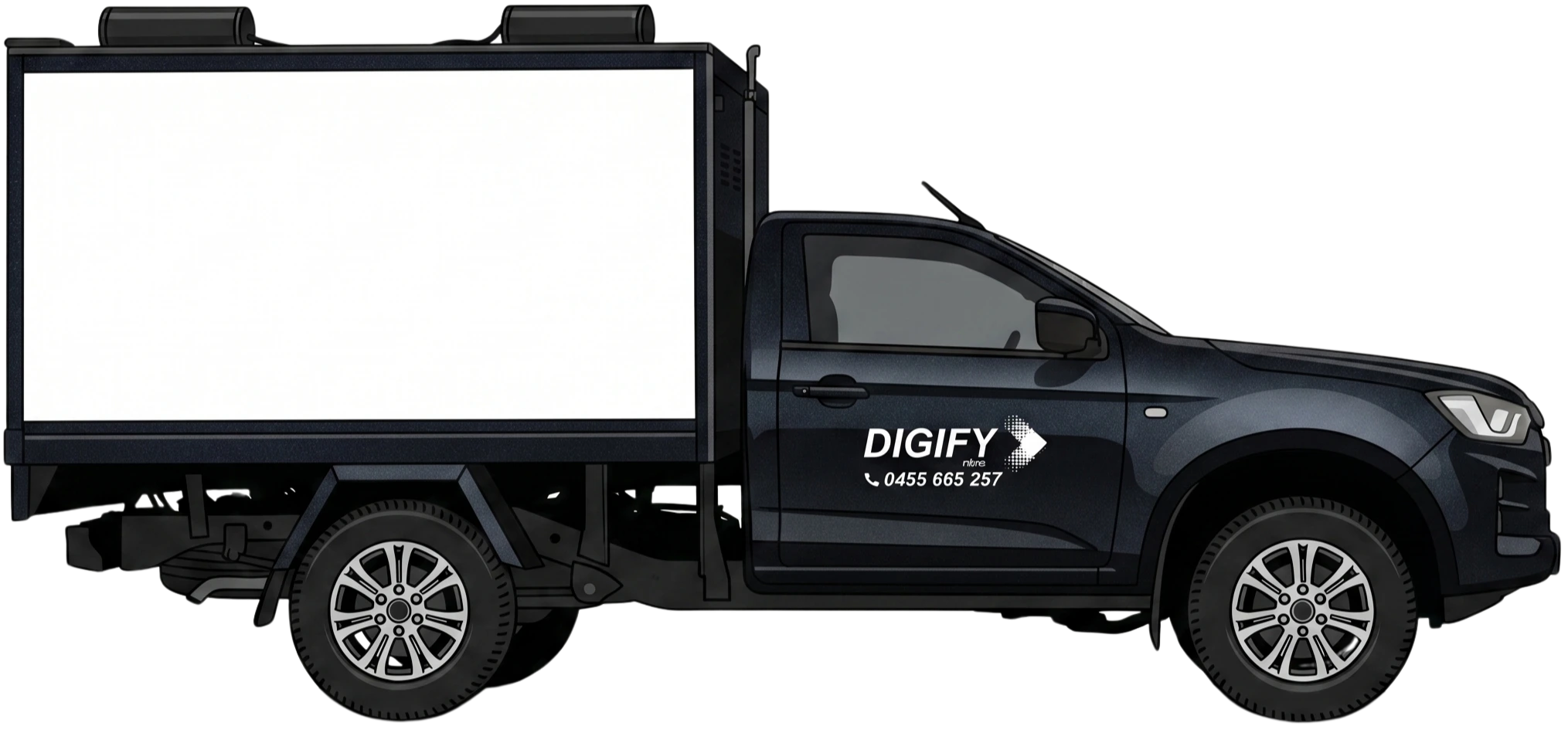 Digifyads digital mobile billboard truck with illuminated LED advertising screen